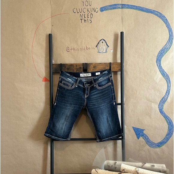 BKE Sabrina Bermuda Denim Shorts - Picture 1 of 14